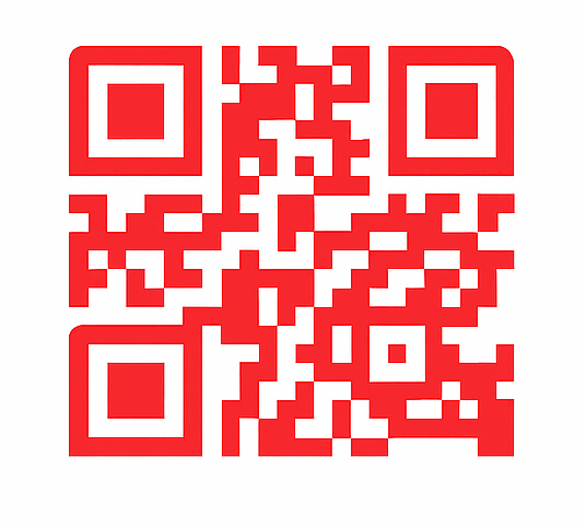مثال رمز QR بالأحمر